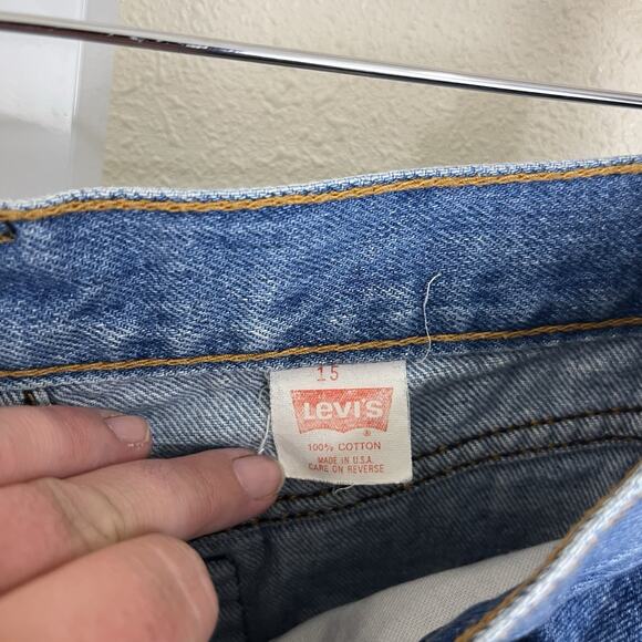 Levi’s Vintage 1987 505 Women’s 28x33 Size 15 Medium Wash Mom Jeans Made In USA - Picture 7 of 8